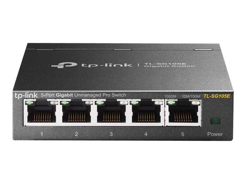 TPLINK TLSG105E 5Port Gigabit Desktop Easy Smart Switch 101001000Mbps RJ45 ports MTUPortTagbased VLAN QoS IGMP Snooping