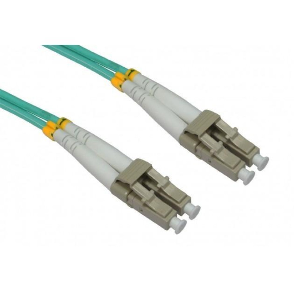 EFB LWL Kabel Duplex Jumper LCLC 50125 OM3 15 Meter LSZH Halogenfrei aqua 20mm geprueft mit Messprotokoll