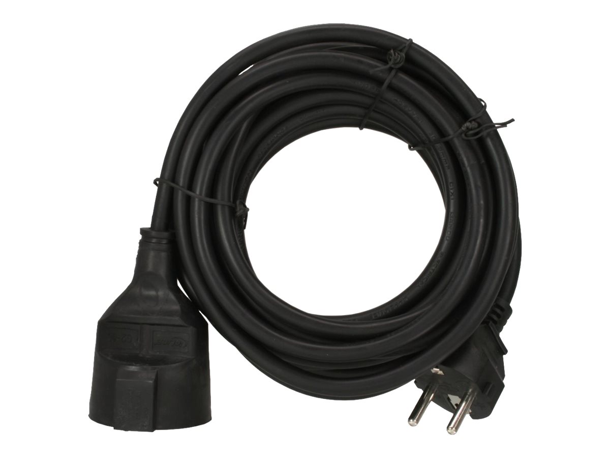 INLINE Strom-Verlaengerung Schutzkontakt Stecker Buchse schwarz 1,5m INLINE Strom-Verlaengerung Schutzkontakt Stecker Buchse schwarz 1,5m