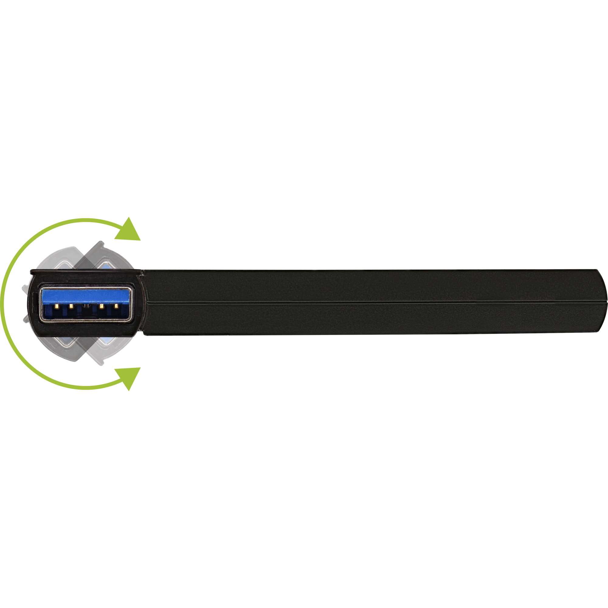 INLINE 180 Twist Hub USB 3.0 4 Port drehbar schwarz INLINE 180 Twist Hub USB 3.0 4 Port drehbar schwarz