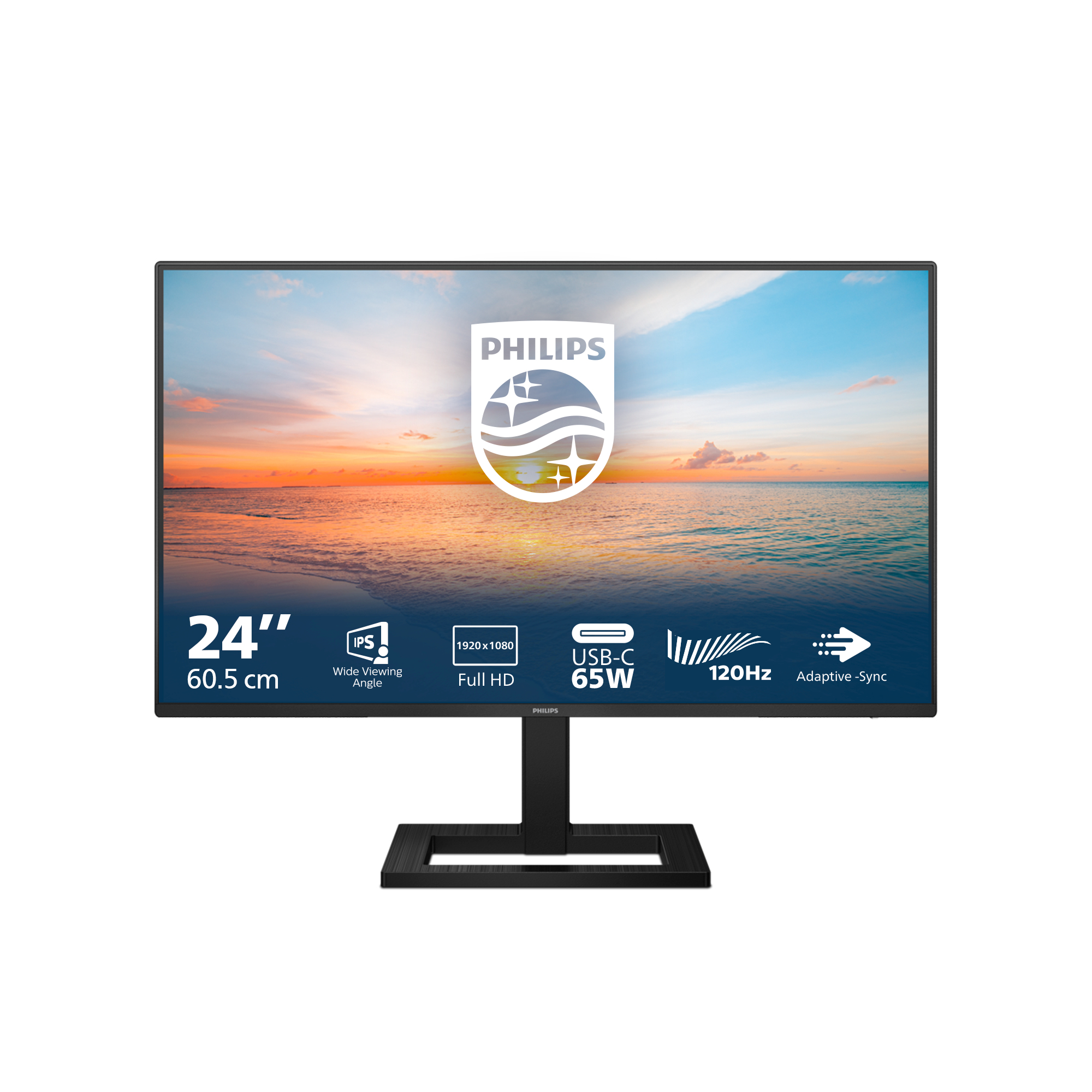 60,5cm24 1920x1080 Philips 24E1N1300AE 169 FHD IPS 1ms 100Hz HDMI USBC Speaker Black
