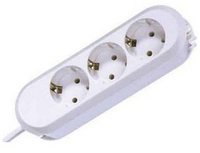 Bachmann Steckdosenleiste SMART 3-fach, weiss 5,0m, ohne Schalter Bachmann Steckdosenleiste SMART 3-fach, weiss 5,0m, ohne Schalter