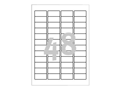 1.200 AVERY Zweckform Adressetiketten J4791-25 weiÃ 45,7 x 21,2 mm