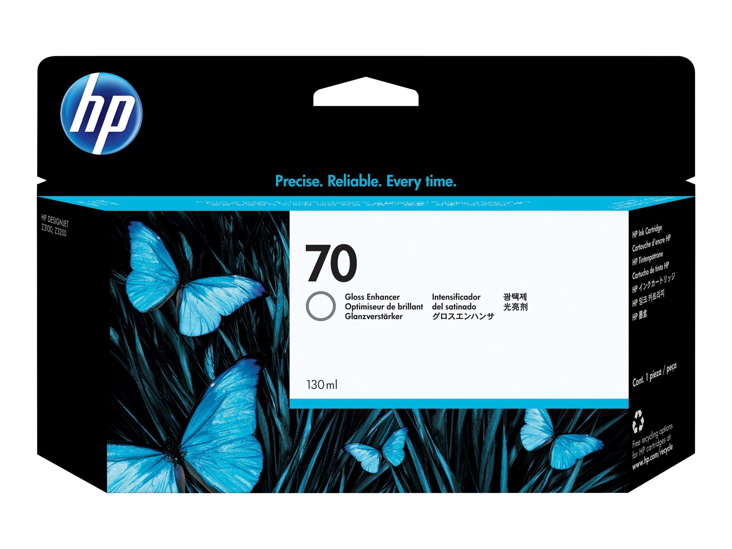 HP 70 original Ink cartridge C9459A gloss enhancer standard capacity 130ml 1-pack with Vivera Ink cartridge HP 70 original Ink cartridge C9459A gloss enhancer standard capacity 130ml 1-pack with Vivera Ink cartridge