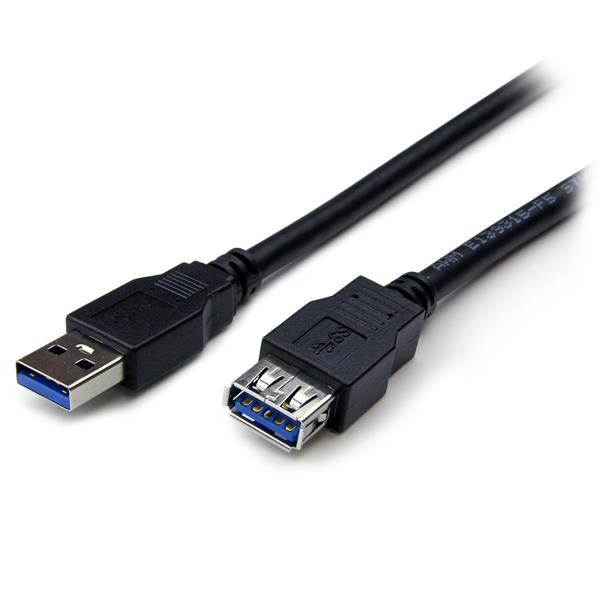 STARTECHCOM 2m Black SuperSpeed USB 30 Extension Cable A to A MF