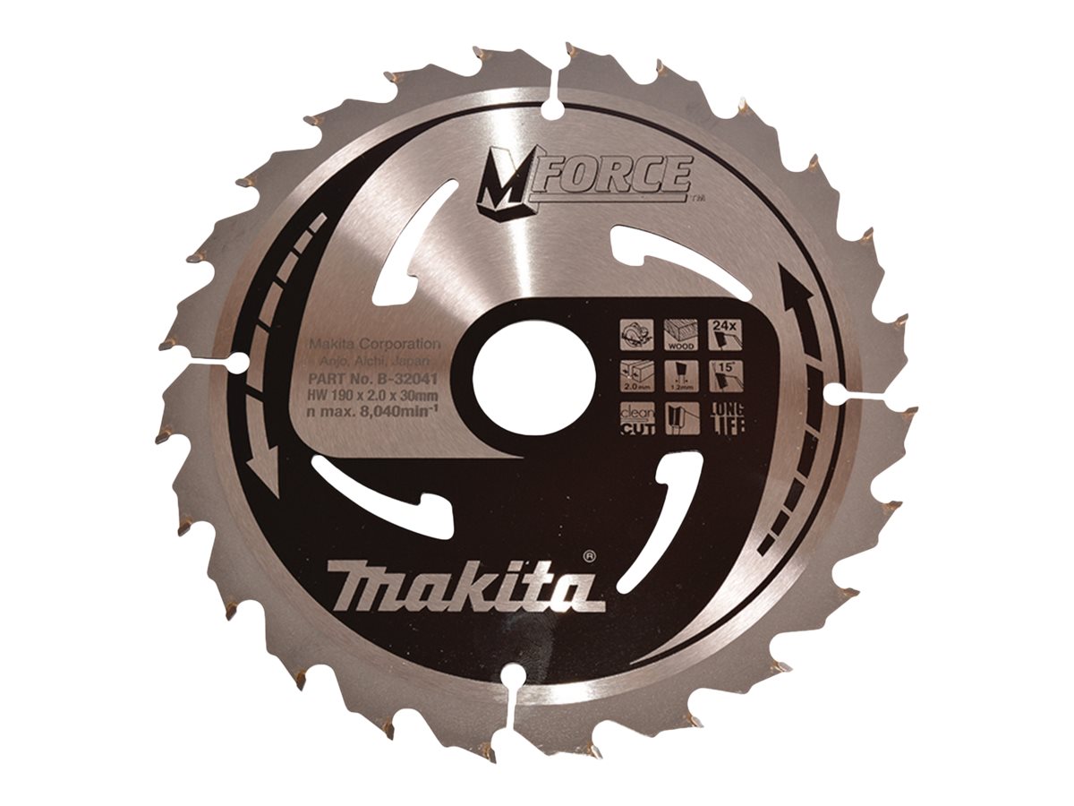 makita B-32041 M-FORCE Kreissaegeblatt 190,0 mm, 24 Zaehne makita B-32041 M-FORCE Kreissaegeblatt 190,0 mm, 24 Zaehne