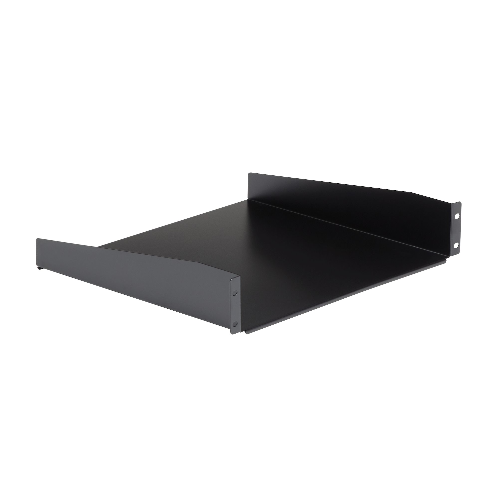 STARTECHCOM 2HE 19 Zoll Fachboden fUer Serverschrank bis 20 Kg belastbar aus Stahlblech Schwarz