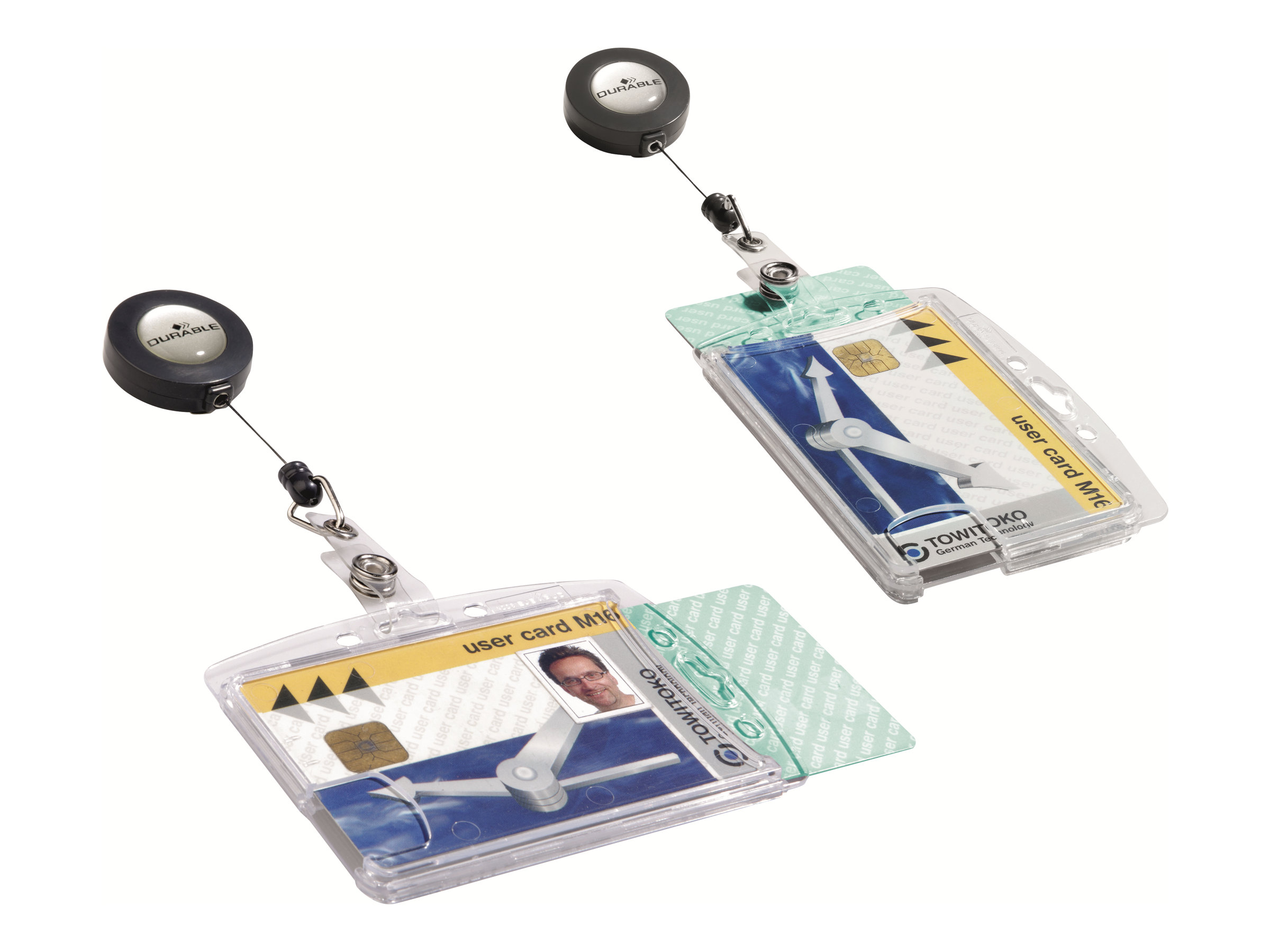 10 DURABLE Namensschilder mit Jojo 8,5 x 5,4 cm 10 DURABLE Namensschilder mit Jojo 8,5 x 5,4 cm