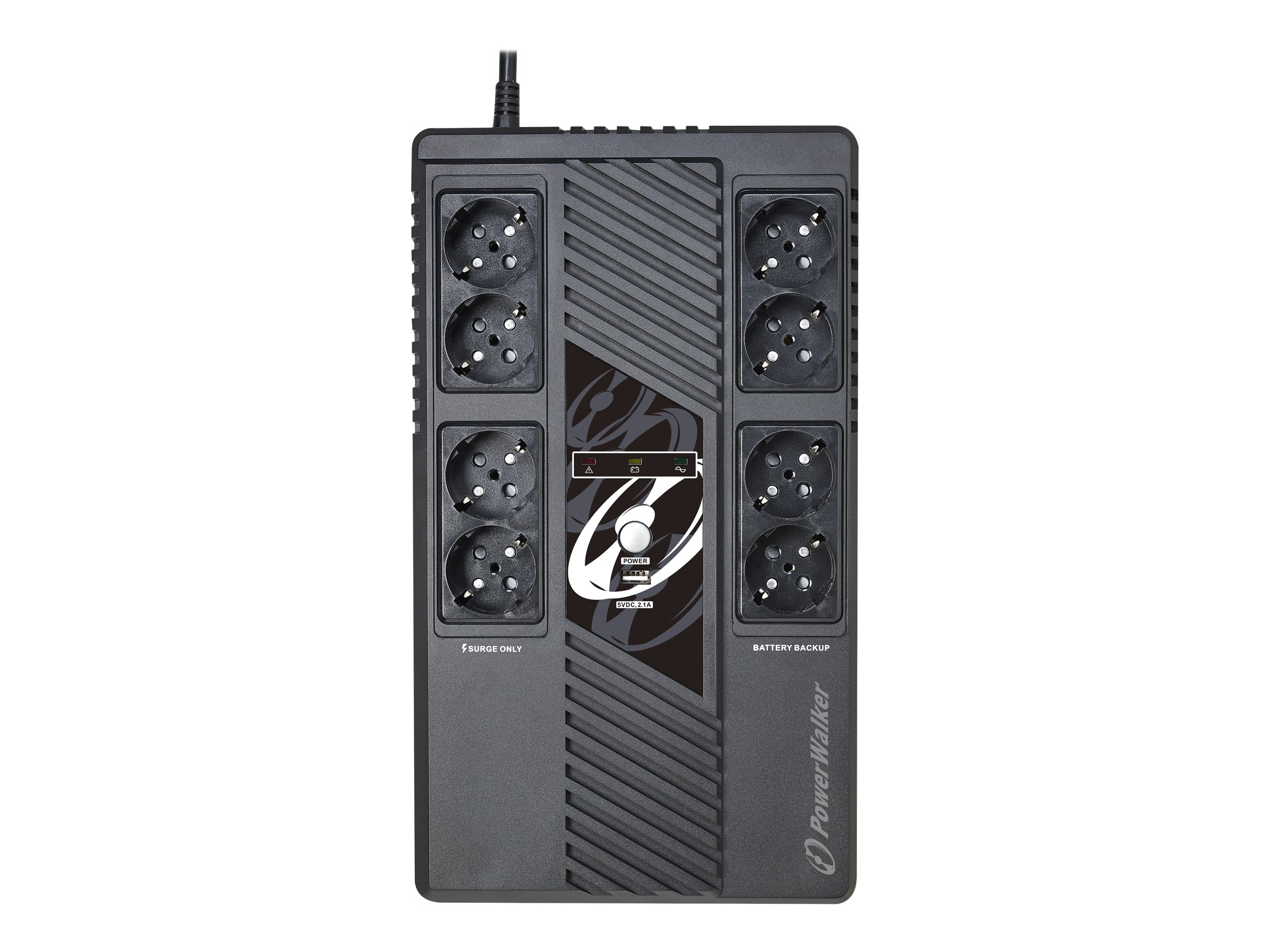 POWERWALKER VI 1000 MS 1000VA / 600W Line-Interactive USV Desktop Tisch AVR USB Ladegeraet