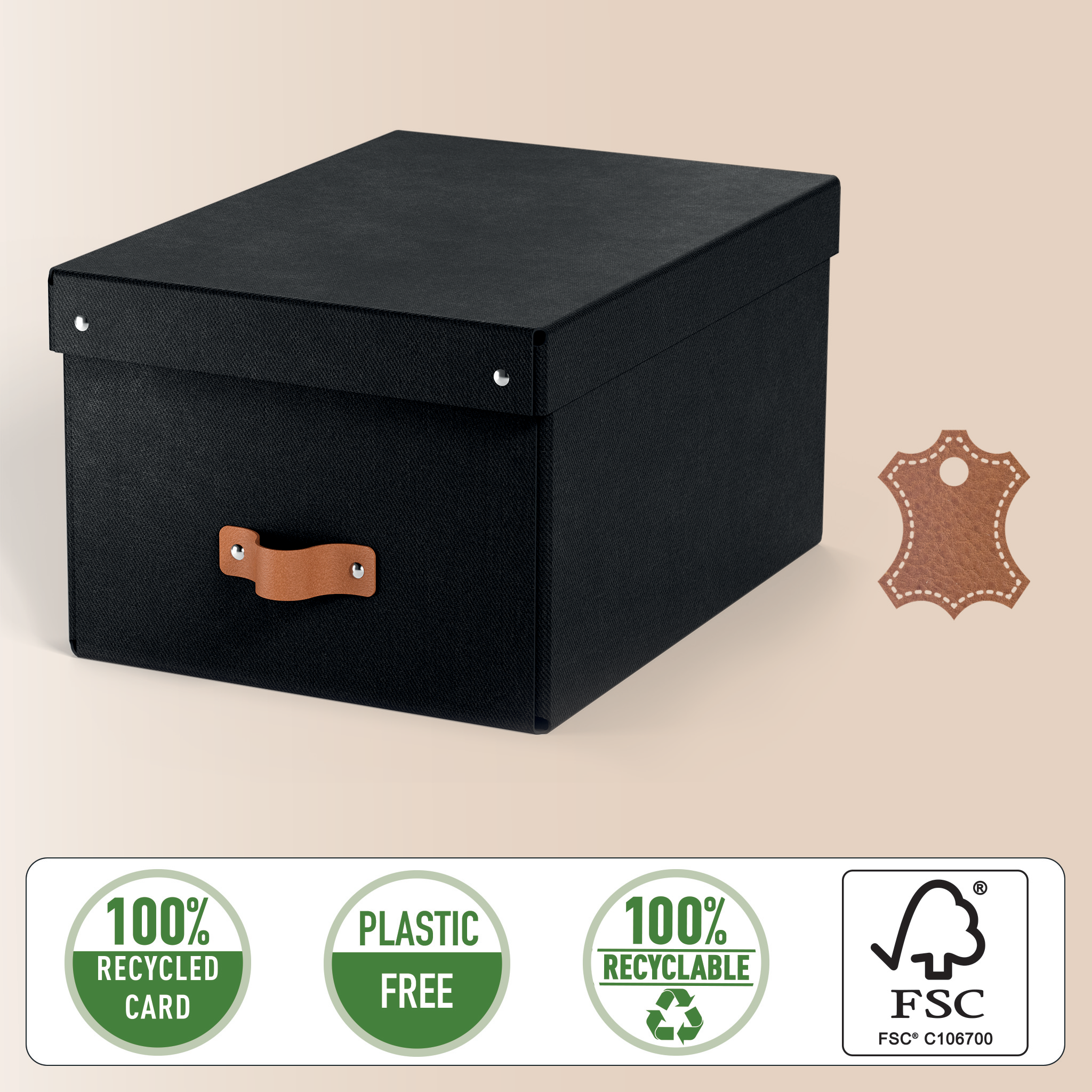 Esselte Leitz Puro Aufbewahrungsbox 17 l schwarz 27×37×20 cm