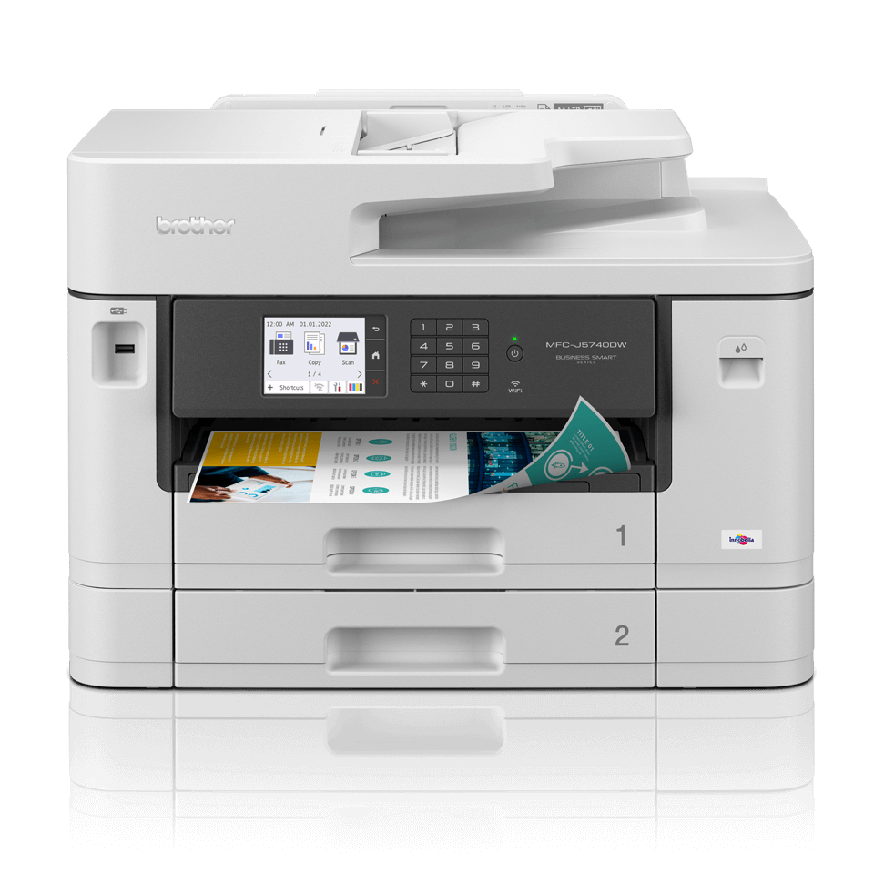 brother MFCJ5740DW 4 in 1 TintenstrahlMultifunktionsdrucker grau