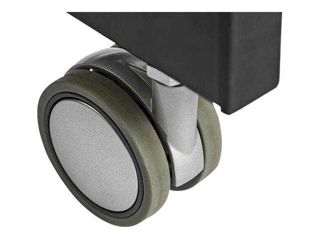 STARTECHCOM Mobiler Stehpult Tragbarer Sitzstaender Ergonomischer hoehenverstellbarer Wagen Rollender ComputerLaptopArbeitspl