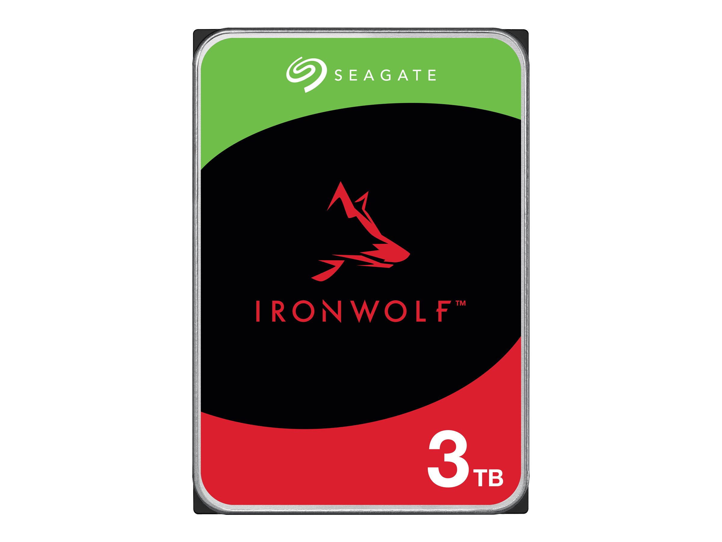 SEAGATE NAS HDD 3TB IronWolf 5400rpm 6Gb/s SATA 256MB cache 8,9cm 3,5Zoll 24x7 CMR für NAS und RAID Rackmount Systeme BLK