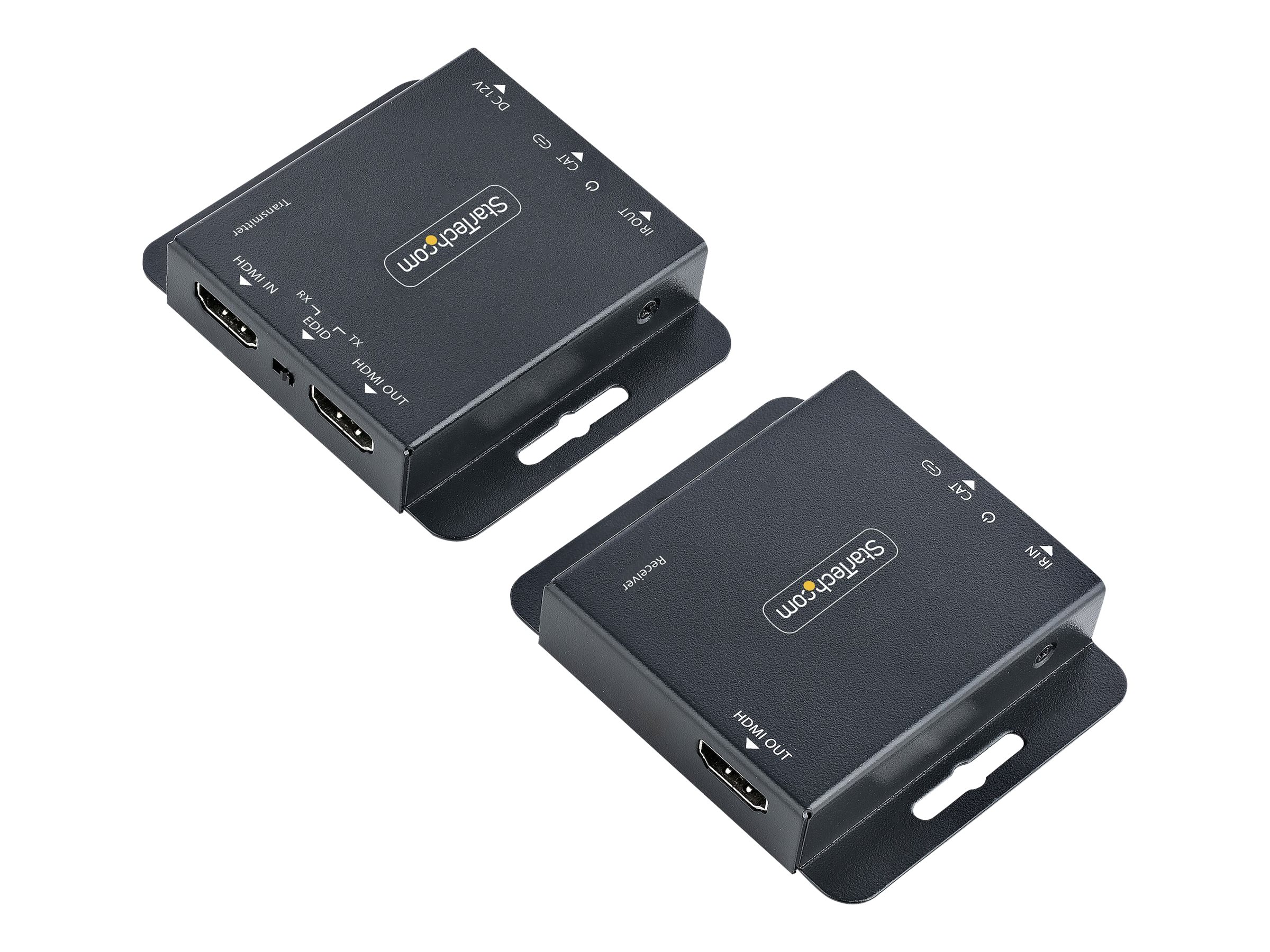 STARTECH.COM HDMI Extender over CAT6/CAT5 4K 30Hz/130ft PoC HDMI over Ethernet Extender HDMI Transmitter and Receiver kit IR Exten