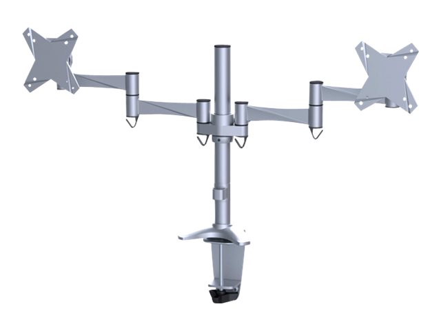 NEOMOUNTS FPMA-D1330DSILVER Desk Mount Clamp/Grommet 2xFlatscreen 25,4-68,58cm 10-27Zoll 18kg VESA 75x75/100x100mm pivot