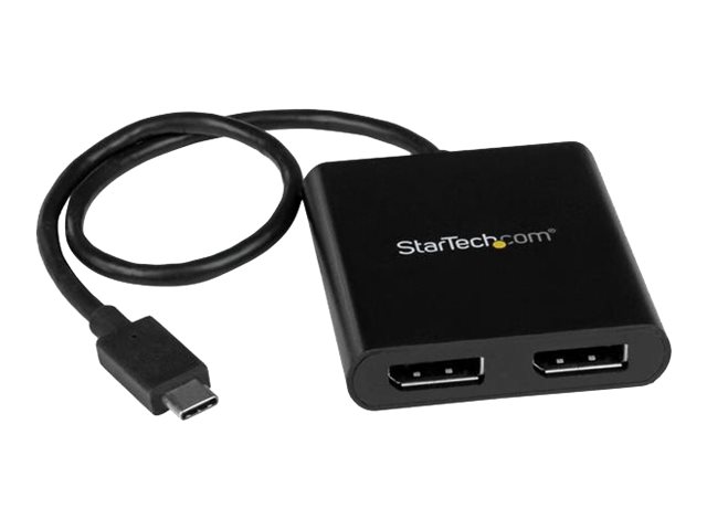 StarTech.com USB-C auf DisplayPort Multi-Monitor Adapter - 2-Port MST Hub - USB C zu 2x DP Splitter - USB Typ C zu DP MST Hub - externer Videoadapter