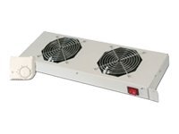 DIGITUS Dachlüftereinheit 19-2 Lüfter, Thermostat, Grau DIGITUS Dachlüftereinheit 19-2 Lüfter, Thermostat, Grau