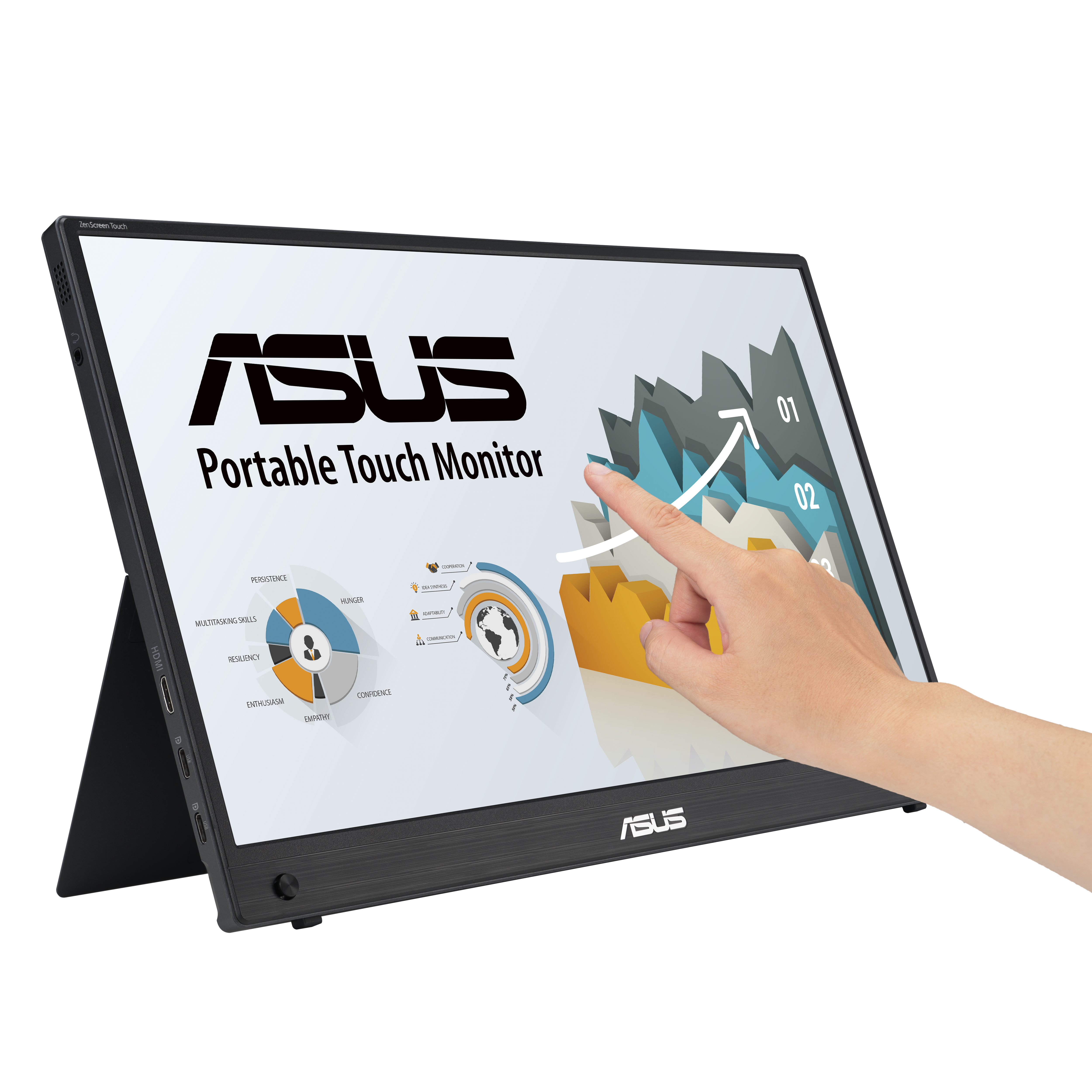 ASUS MB16AHT 39,62cm 15,6Zoll FHD IPS 60HZ 5MS HDMI MINIDP ZENSCREEN PORTABLE DARK GRAY