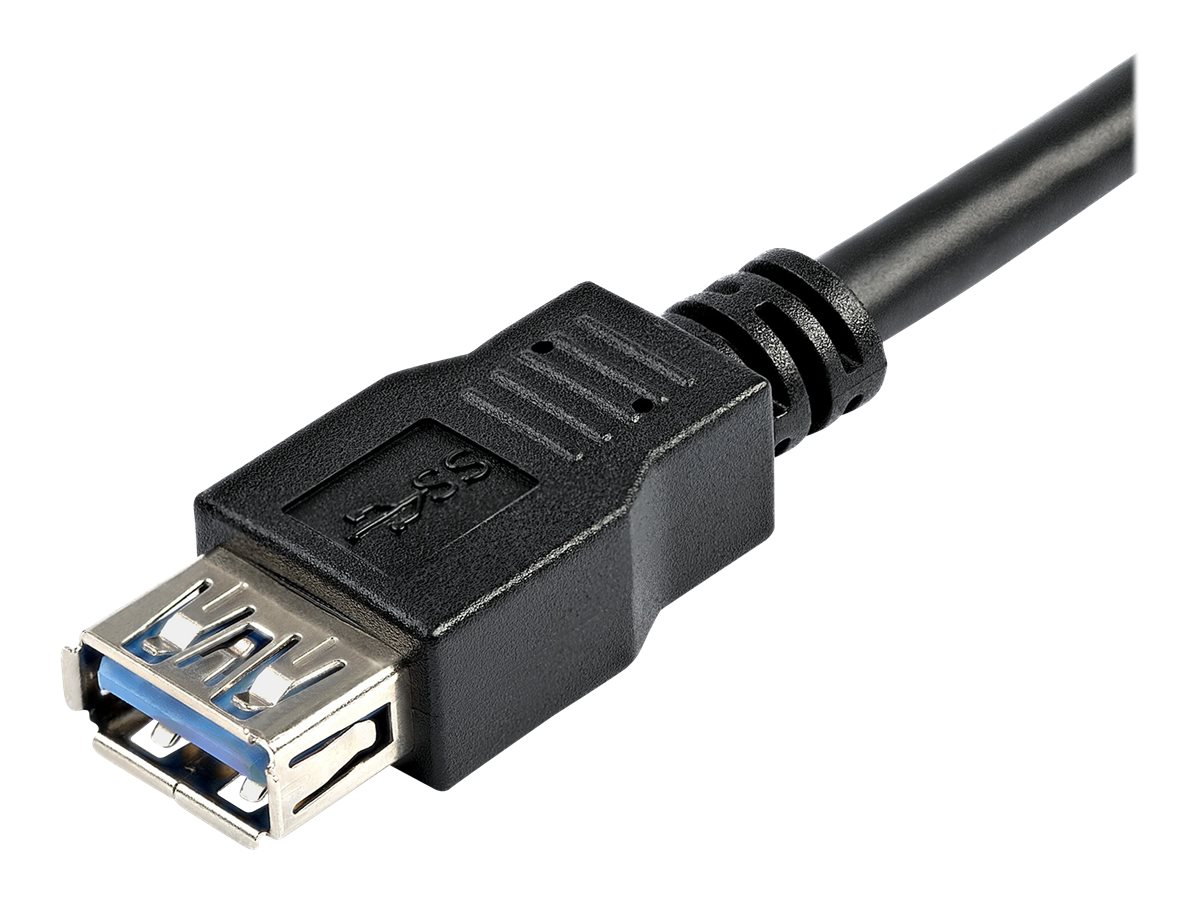 StarTech.com 2m USB 3.0 Verlängerungskabel - USB 3 Typ A auf A 2 Meter Kabel Verlängerung - Stecker/ Buchse - Schwarz - USB-Verlängerungskabel - USB Typ A bis USB Typ A - 2 m