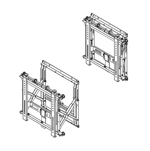 HAGOR VWH-NT Videowall-Halterung Pop out Feinjustage Hoehe Breite Tiefe Traglast 40kg Auszug durch Magnetverschluss VESA 600x400