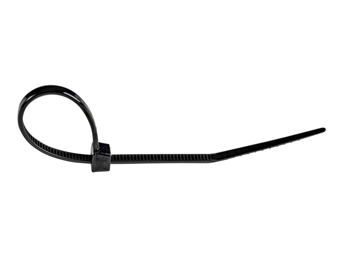 STARTECH.COM Cable Ties - 152x3mm self-locking nylon Cable Ties with curved tip 94V-2 / UL black 1000 pieces
