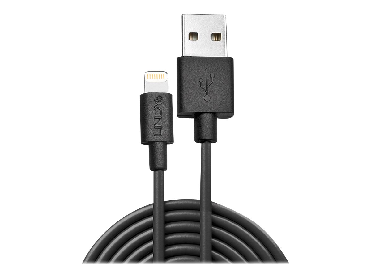 LINDY 0,5m USB Lightning Kabel schwarz