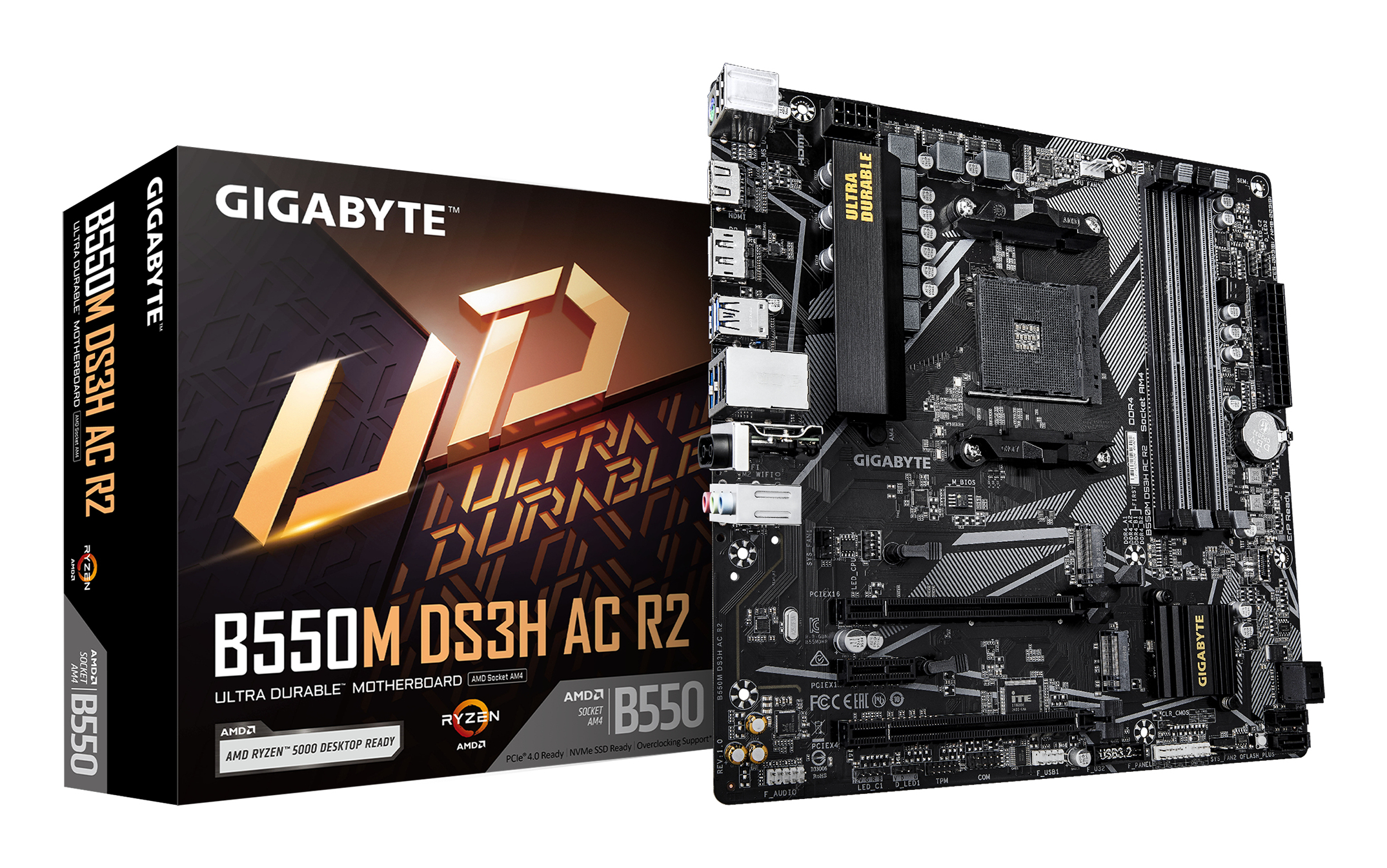 GIGABYTE B550M DS3H AC R2 AM4 4xDDR4 4xSATA 2xM2