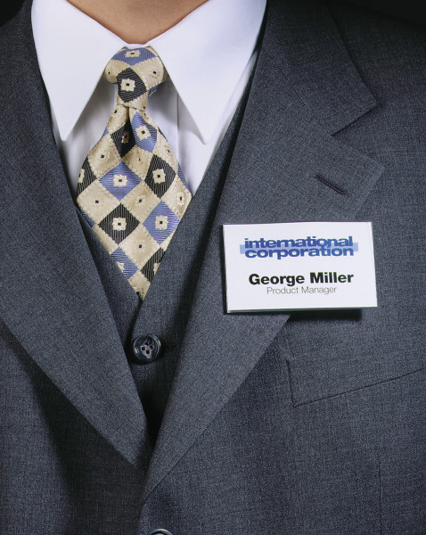 25 DURABLE Namensschilder mit Magnet 9,0 x 5,4 cm