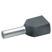 Klauke Zwillings-Aderendhuelse 2x1,5qmm 16mm schwarz verzinnt isoliert Klauke Zwillings-Aderendhuelse 2x1,5qmm 16mm schwarz verzinnt isoliert