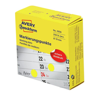 AVERY Zweckform Klebepunkte 3856 gelb Ø 19,0 mm, 250 St. AVERY Zweckform Klebepunkte 3856 gelb Ø 19,0 mm, 250 St.