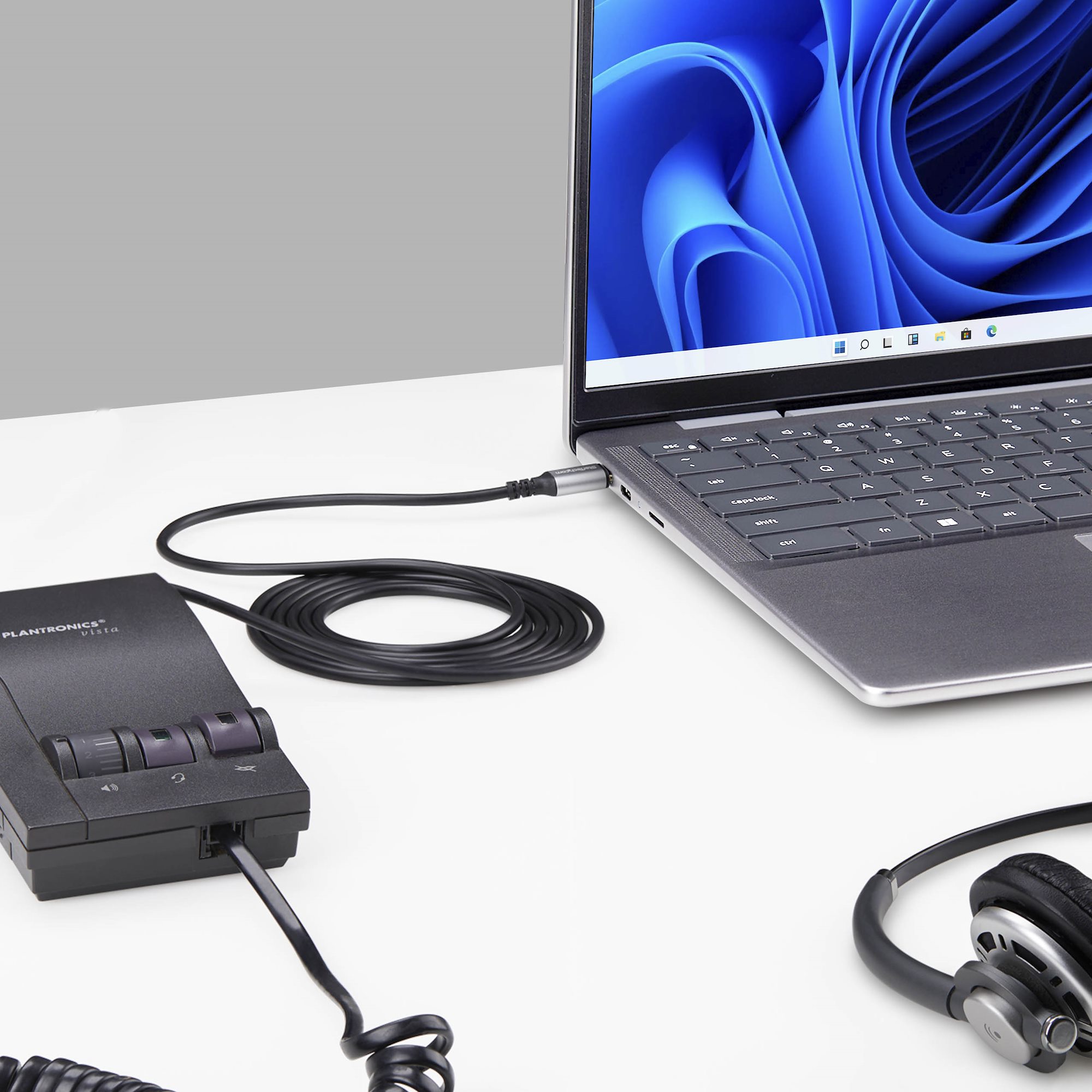STARTECHCOM USBC auf RJ9 Adapter fur Burotelefone oder KabelDrahtlose Headsets fur Festnetz und VoIP Geraete 1,8m Kabel