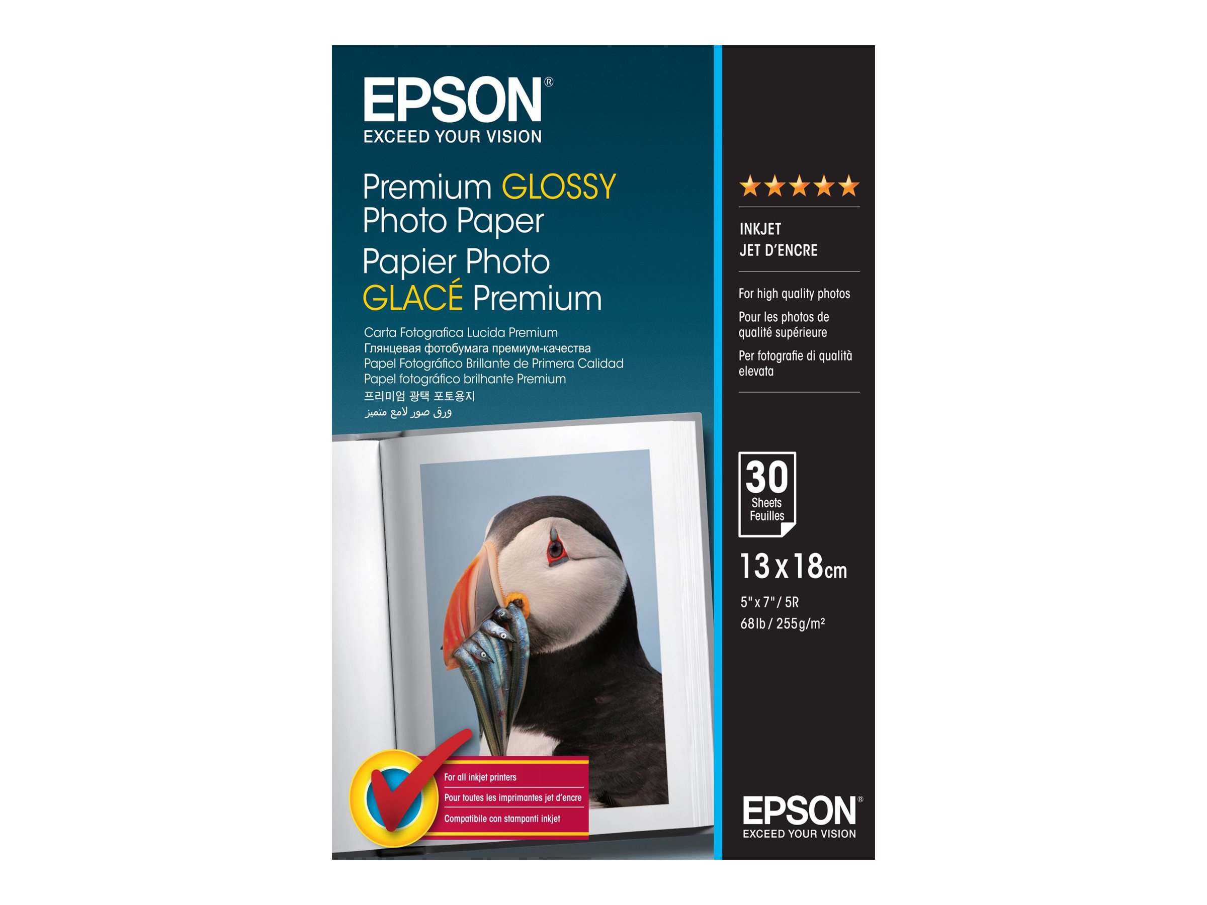 EPSON Fotopapier S042154 13,0 x 18,0 cm glÃ¤nzend 255 g/qm 30 Blatt