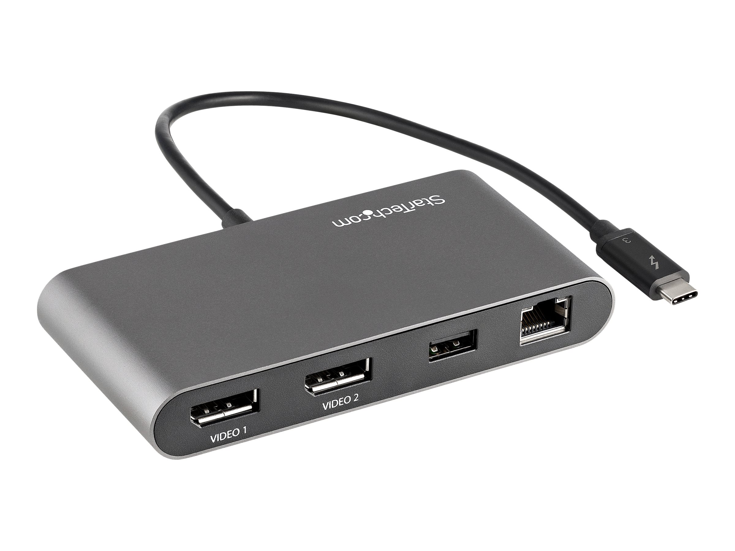 STARTECH.COM Thunderbolt 3 Mini Dock - Tragbare TB3-Dockingstation mit dual Monitoren und DP 4K 60Hz - GbE - Mac/Windows