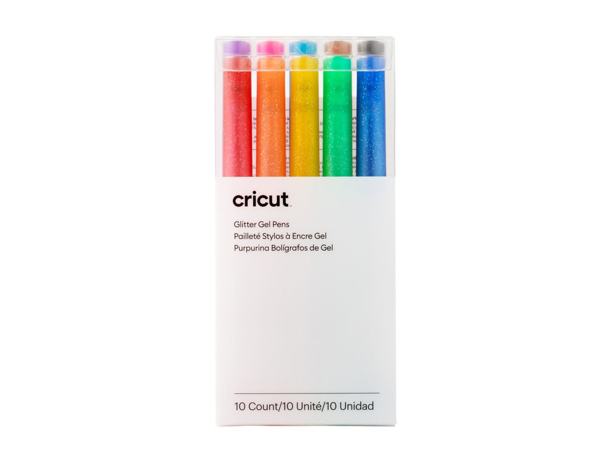cricut™ Regenbogenfarben Glitzer-Gelstifte für Schneideplotter farbsortiert, 10 St. cricut™ Regenbogenfarben Glitzer-Gelstifte für Schneideplotter farbsortiert, 10 St.