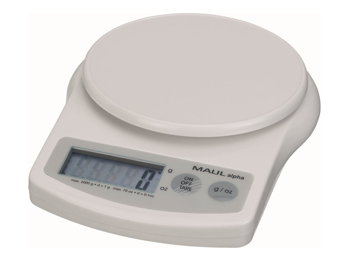 MAUL Briefwaage MAULalpha weiss fuer max. 2,0 kg MAUL Briefwaage MAULalpha weiss fuer max. 2,0 kg
