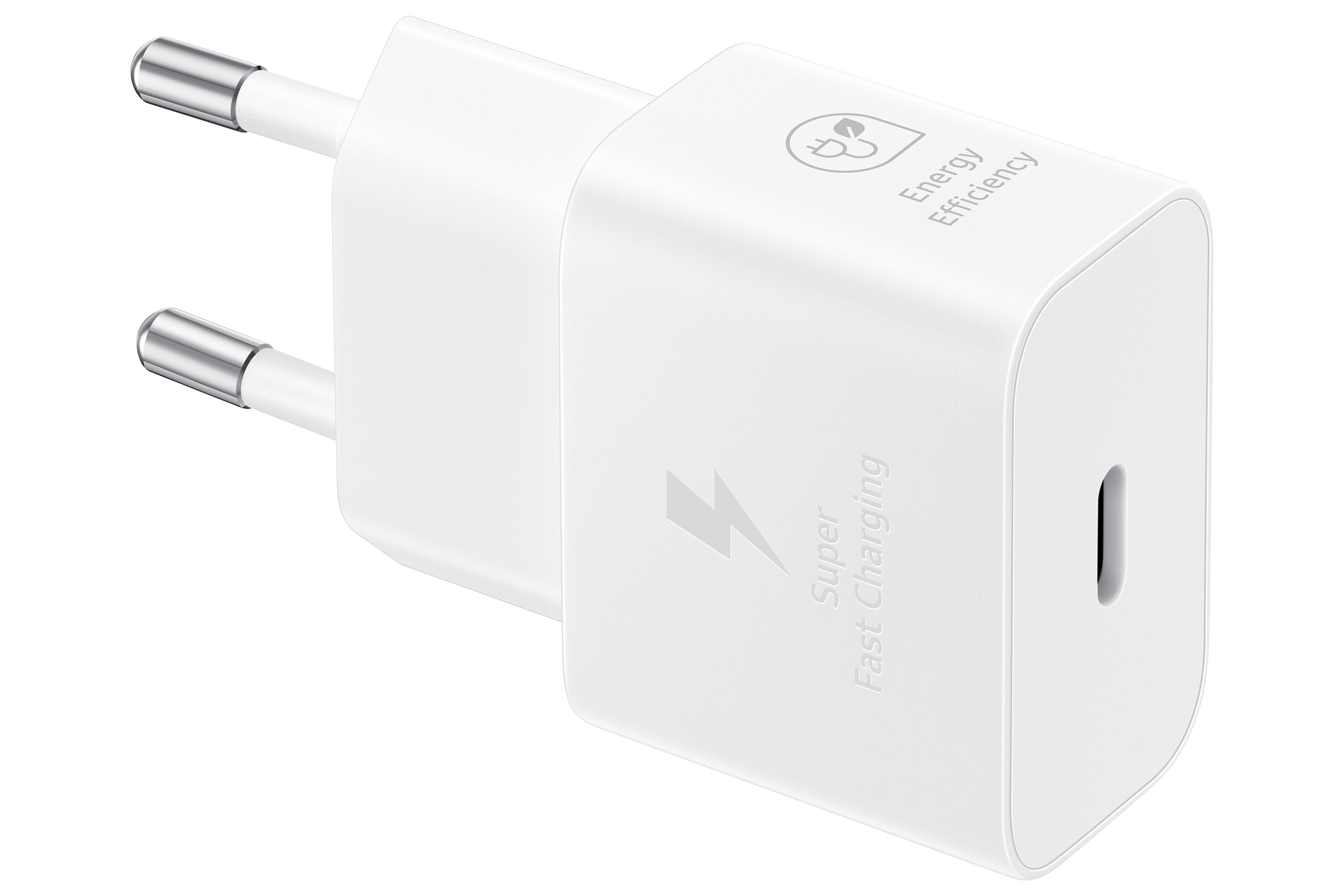 Samsung Schnellladegeraet, USB-C, 25W ohne Datenkabel, White