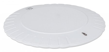 MANHATTAN Kabelloses Induktionsladegerät 5 W Qizertifizierter Wireless Charger sichere Ladung mit 5 W 5 V1 A rundes Ladepad weiss