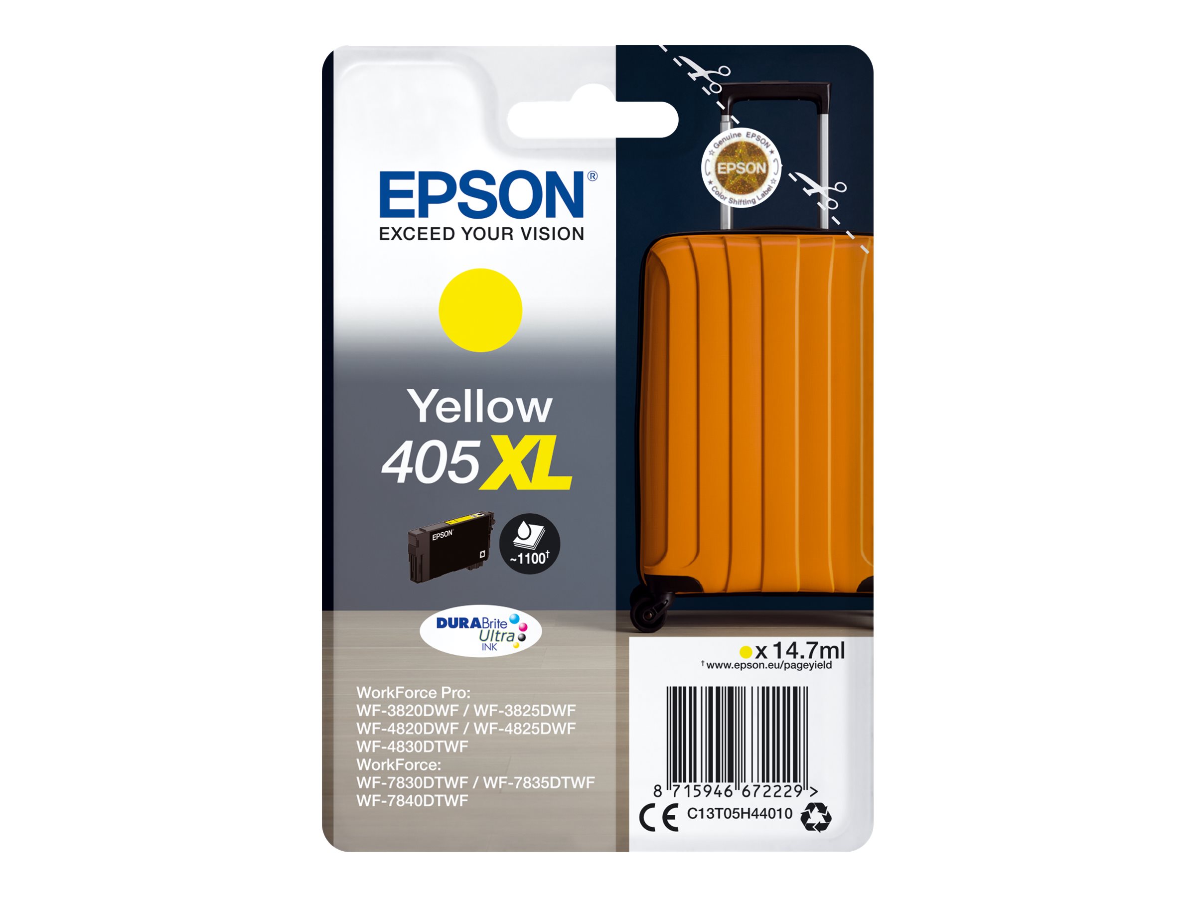 EPSON 405XL / T05H4 gelb Druckerpatrone EPSON 405XL / T05H4 gelb Druckerpatrone