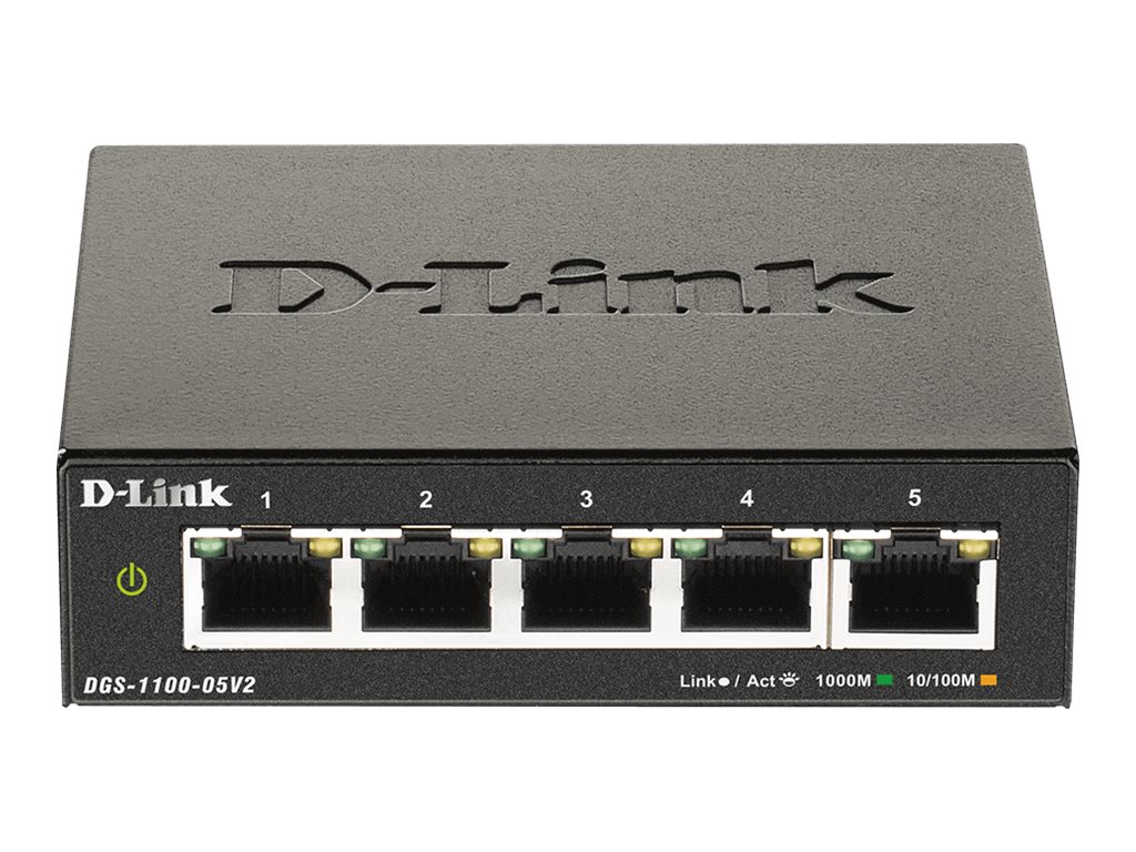 D-Link DGS-1100-05V2 5-Port Gigabit Smart Switch D-Link DGS-1100-05V2 5-Port Gigabit Smart Switch