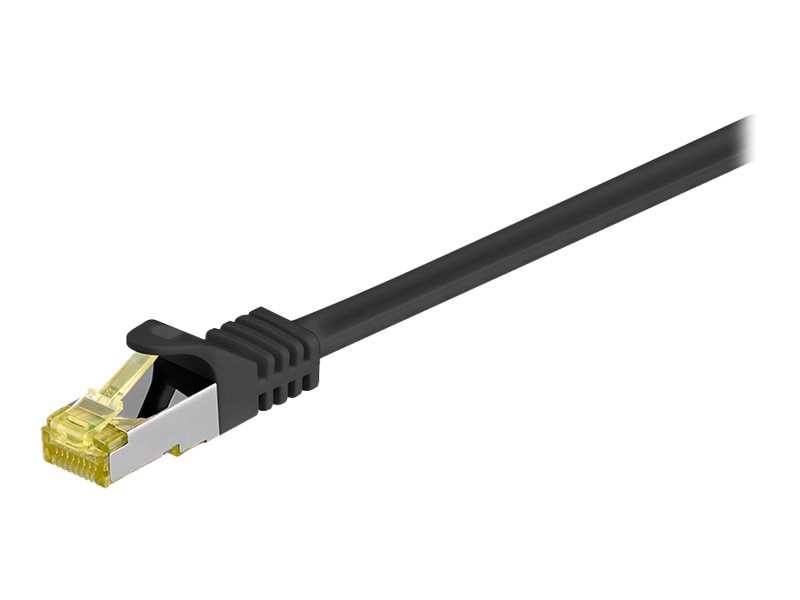 goobay RJ45 Netzwerkkabel 0,25 m schwarz bis zu 10,00 GbitSek bis zu 500 MHz, 1 St