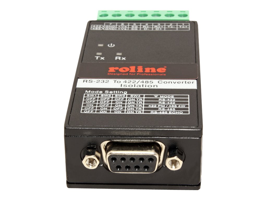 ROLINE RS232 nach RS422485 Konverter für DIN Hutschiene