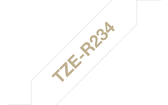 brother TextilSchriftband TZeR234 TZER234, 12 mm, gold auf weiß, 1 St