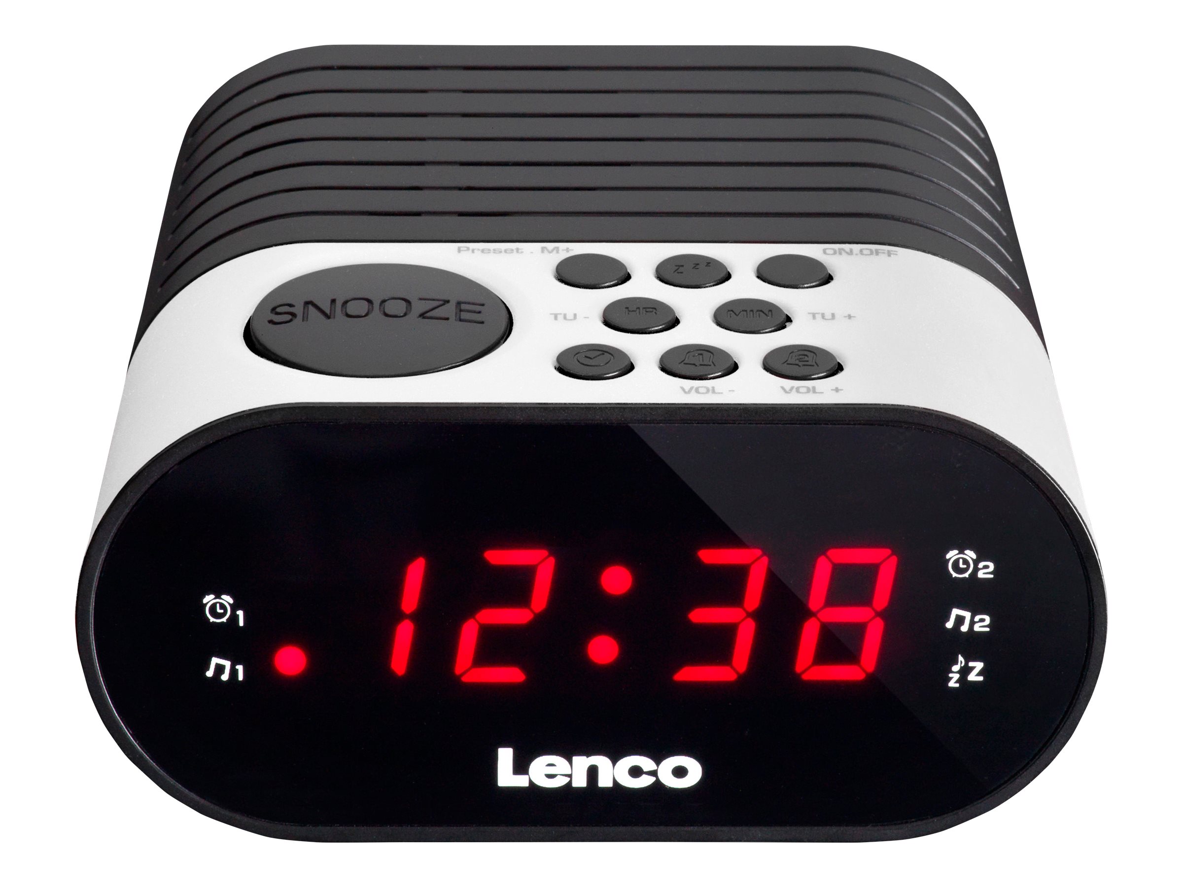 Lenco CR-07 Uhren-Radio (Weiß)