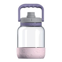 Asobu - The Barkley Dog Bowl - Tritanflasche 1,5 Liter mit Hundenapf pink