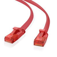 helos ultra flaches Patchkabel U/UTP Cat 6 rot 15,0m