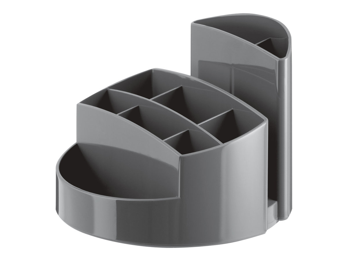 HAN Stiftehalter RONDO dunkelgrau Polystyrol 9 Faecher 14,0 x 14,0 x 10,9 cm HAN Stiftehalter RONDO dunkelgrau Polystyrol 9 Faecher 14,0 x 14,0 x 10,9 cm