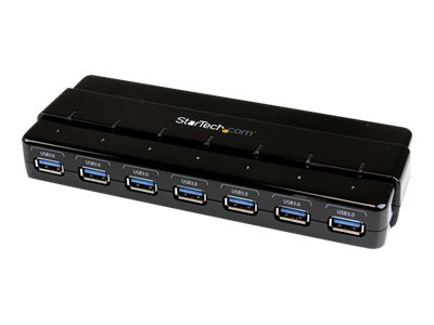 StarTech.com 7 Port USB 3.0 SuperSpeed Hub - USB 3 Hub Netzteil / Stromanschluss und Kabel