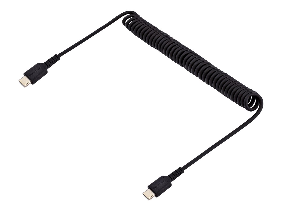 STARTECH.COM 3ft 1m USB C Charging Cable Coiled Heavy Duty Fast Charge & Sync USB-C Cable High Quality USB 2.0 Type-C Cable Black STARTECH.COM 3ft 1m USB C Charging Cable Coiled Heavy Duty Fast Charge & Sync USB-C Cable High Quality USB 2.0 Type-C Cable Black