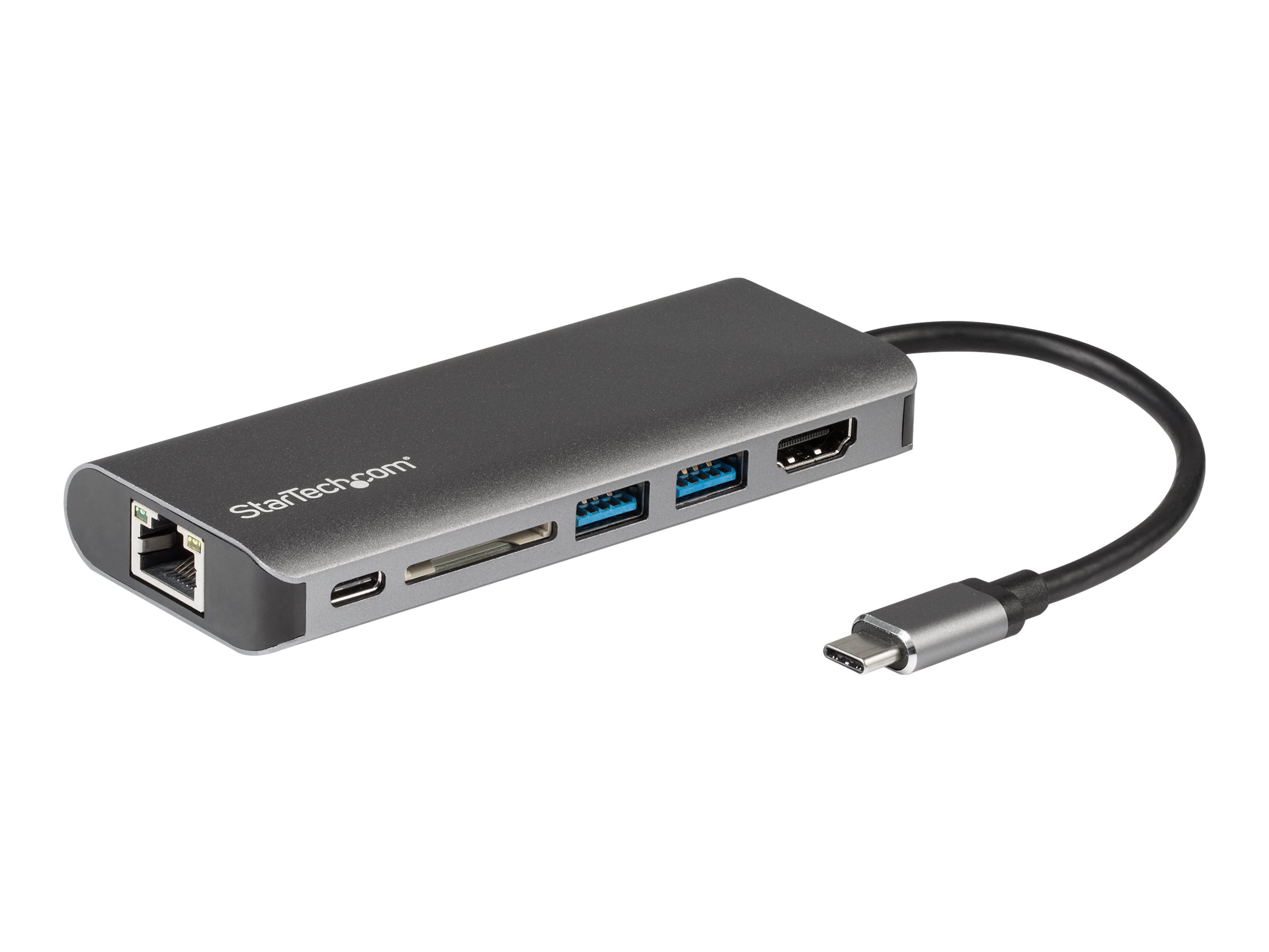 STARTECH.COM USB-C Multiport Adapter - 2x USB 3.0 / HDMI / SD / Gigabit Ethernet - mit Stromversorgung (USB PD) - USB C Dock STARTECH.COM USB-C Multiport Adapter - 2x USB 3.0 / HDMI / SD / Gigabit Ethernet - mit Stromversorgung (USB PD) - USB C Dock