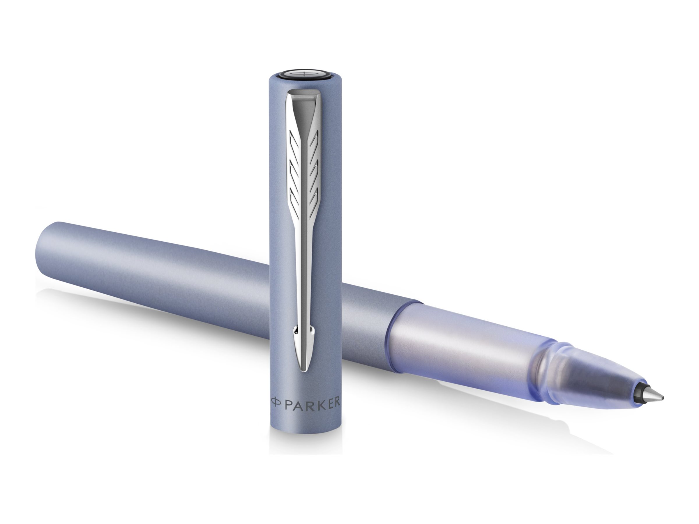 Parker 2159775 Vector XL Tintenroller, Silberblaue Metallic-Lackierung